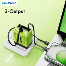 شاحن GaN محمول سريع ذكي USB C بقدرة 35 واط - الشحن الآمن والسريع بألوان الأحلام!